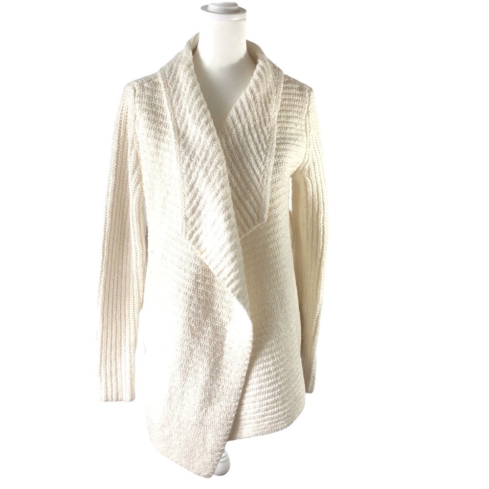 Abercrombie and Fitch Cotton Blend Open Cardigan Sweater Women XS White